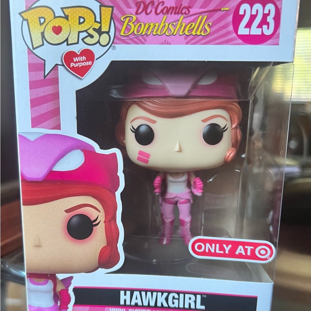 Funko Pop! Hawkgirl (Bombshells) (Breast Cancer Awareness)-NWT